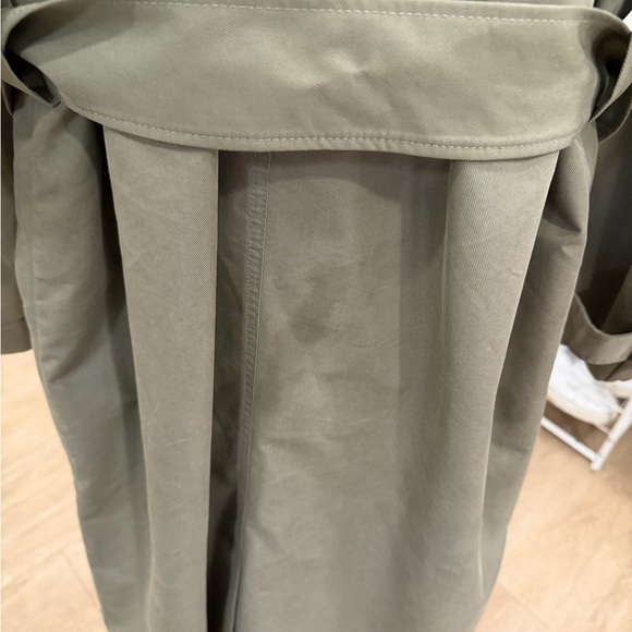 & Other Stories Stockholm Atelier Khaki Olive Green Trench Coat Womens Medium - Picture 14 of 16